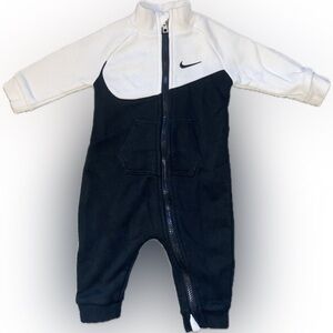 Nike Baby Black and White One Piece Sweatsuit 6M